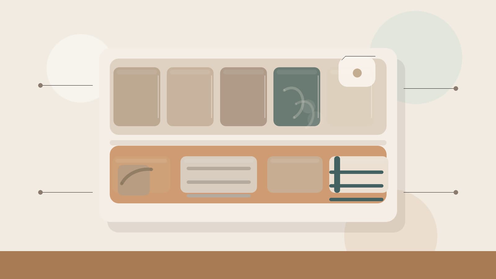 Visual editorial de frentes mate antihuellas para cocinas y closets en tonos neutros y cálidos
